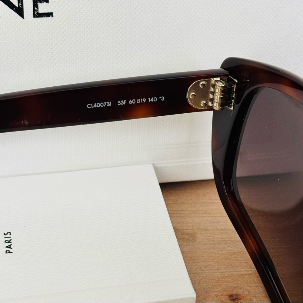 Celine Paris CL400731 53F Tortoise Gradient Authentic Sunglasses w/ Box 60mm 19 - Picture 8 of 12